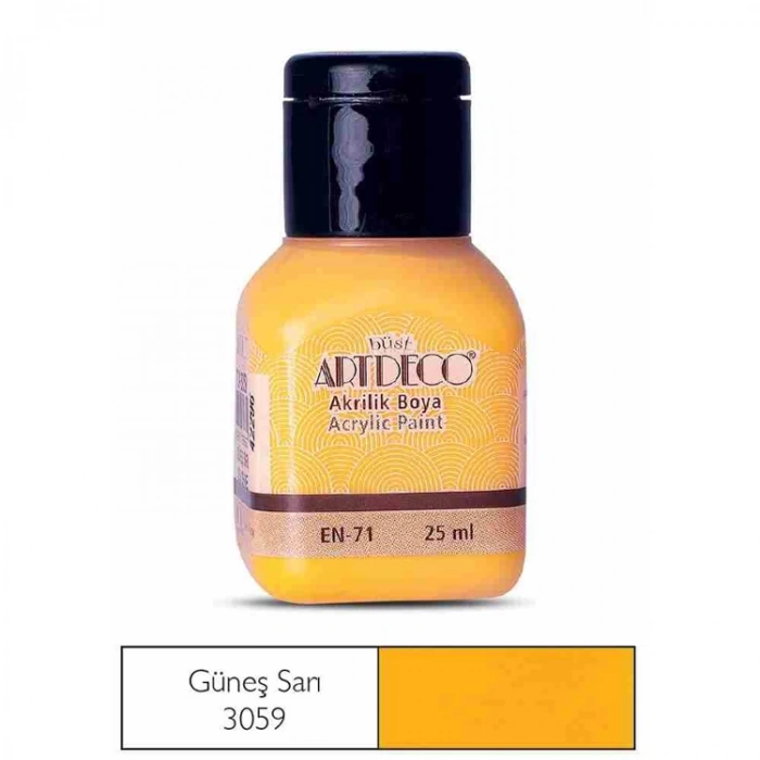 ARTDECO AKRİLİK BOYA 25 ML. GÜNEŞ SARI  070A-3059