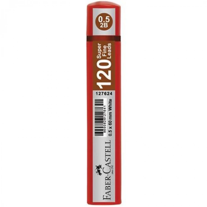 FABER CASTELL 120Lİ MİN 0.5 2B 60mm UÇ KIRMIZI TÜP