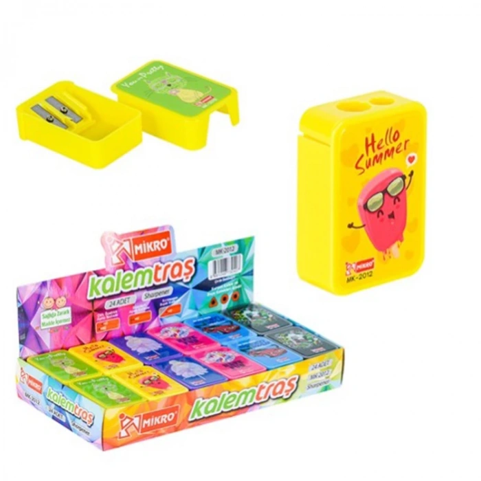 MİKRO MK-2012 ÇİFT DELİKLİ ÇEKMECELİ KALEMTRAŞ