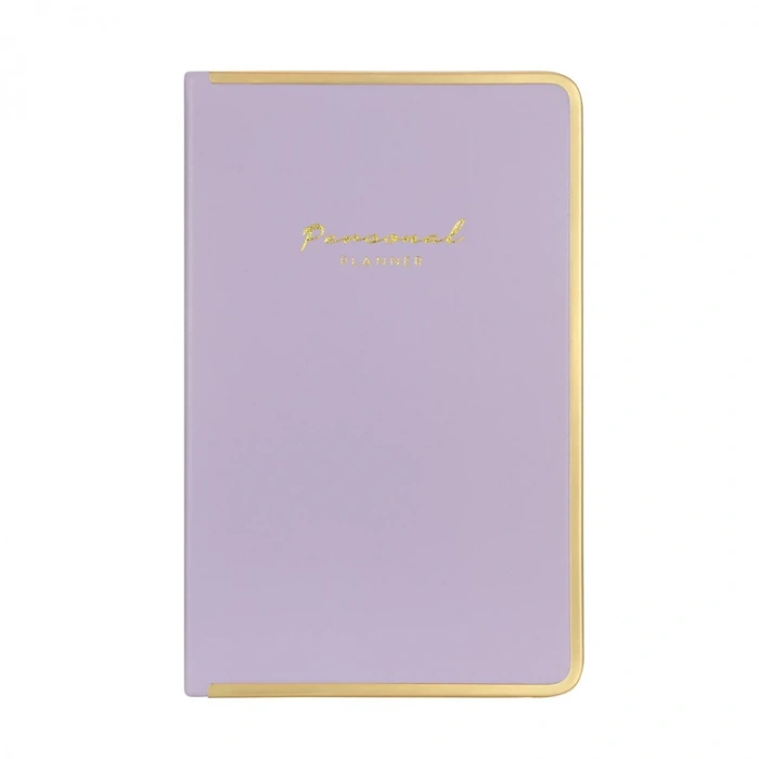 VICTORIAS JOURNALS MONACO 0230 VEGAN DERİ SERT KAPAK 13x21 100gr.160 SYF. PLANNER ÇİZGİLİ DEFTER LİLA