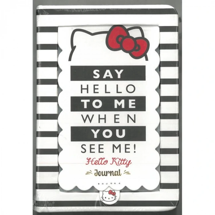 VICTORIAS JOURNALS 525-2084 HELLO KITTY AYNALI SERT KAPAK A6 192 SAYFA 100 GR. RENKLİ SAYFALAR GÜNLÜK/ NOT DEFTERİ