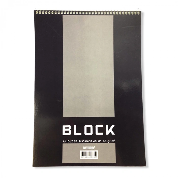 BAYINDIR A4 SPİRALLİ BLOKNOT 40YP DÜZ