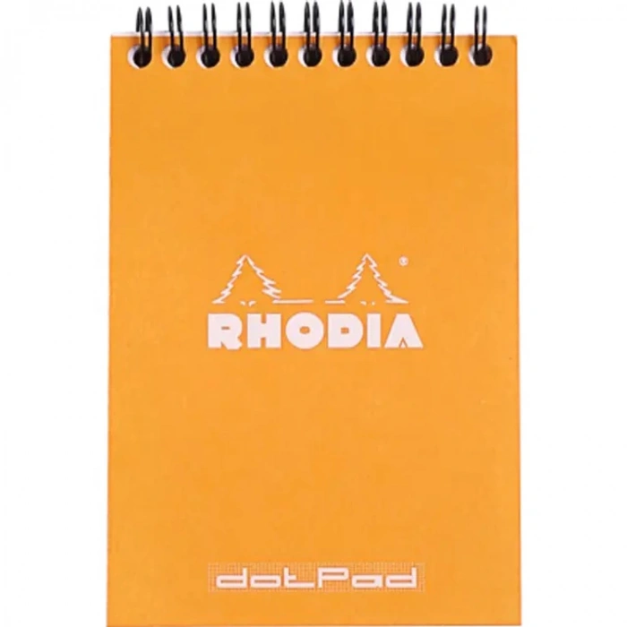 RHODIA DOT 105x148mm A-6 SPİRALLİ NOKTALI BLOKNOT TURUNCU KAPAK 80 YP.