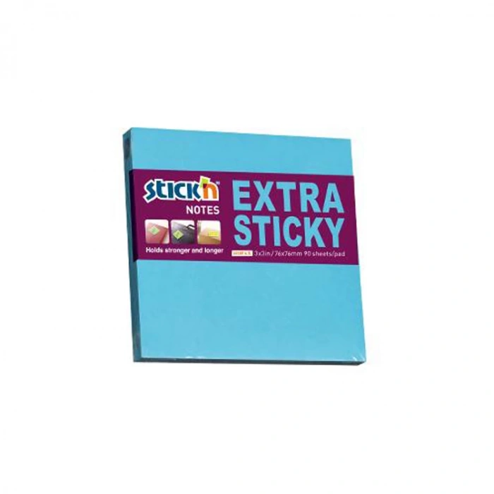 GIPTA STICKN 76X76 NEON MAVİ EXTRA YAPIŞKANLI NOTLUK 90 YP.