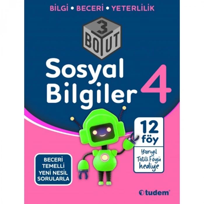 TUDEM 4. SINIF SOSYAL BİLGİLER 3 BOYUT YENİ NESİL SORULARLA