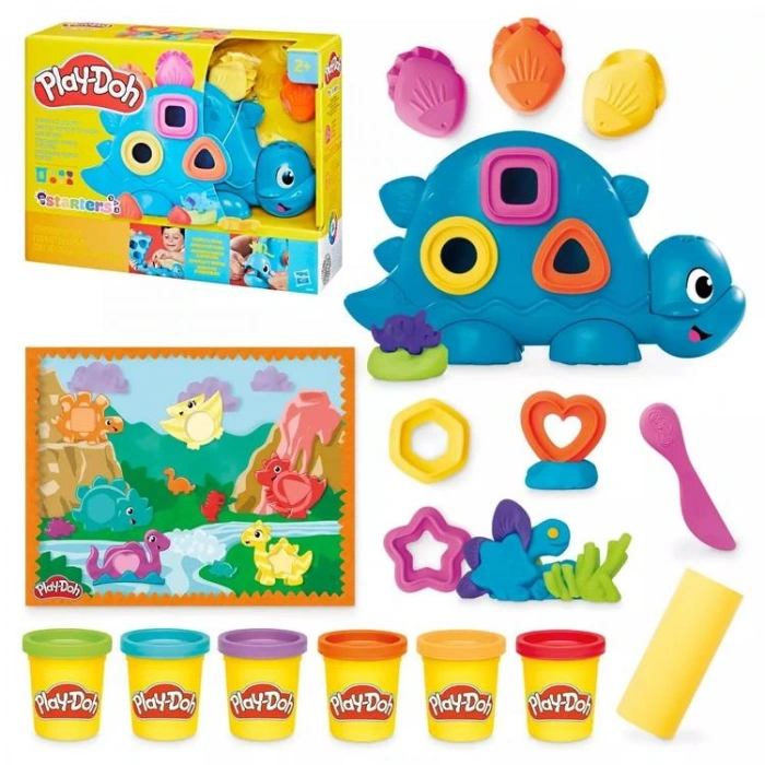 HASBRO PLAYDOH G0491 ŞEKİLLER VE RENKLER DİNO BAŞLANGIÇ SETİ 2+