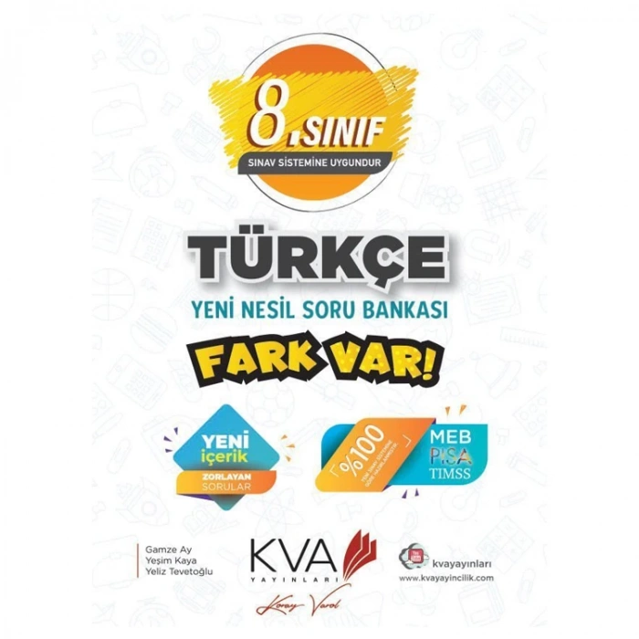 KORAY VAROL AKADEMİ 8. SINIF TÜRKÇE YENİ NESİL SORU BANKASI FARK VAR