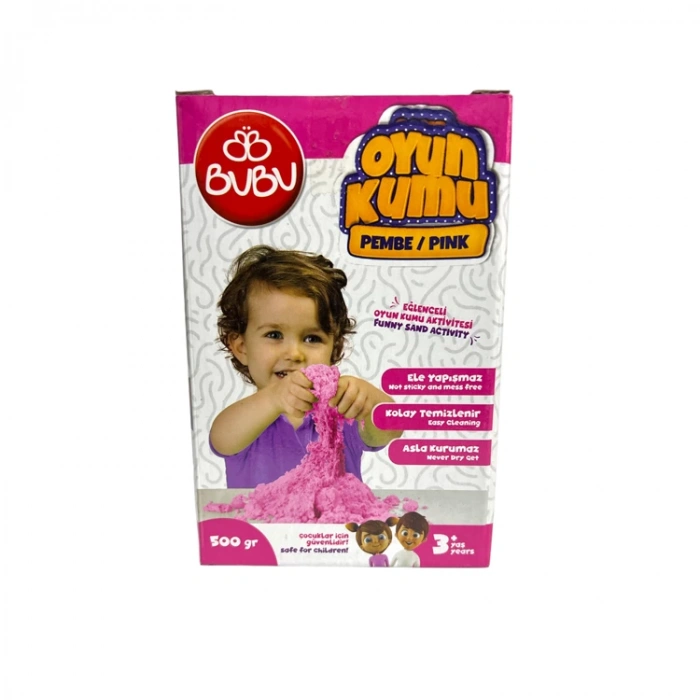 BU-BU OYUN KUMU 500 GR.PEMBE BUBU- KU0005