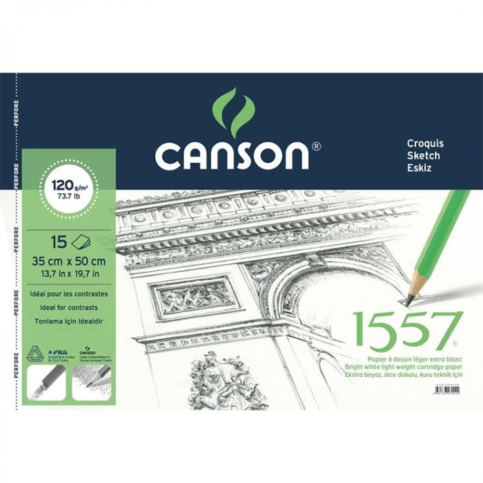 CANSON 35X50 1557 RESİM DEFTERİ 120GR. 15YP.