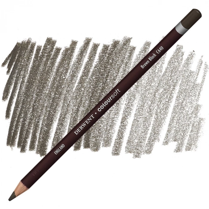 DERWENT COLOURSOFT - YUMUŞAK KURUBOYA KALEMİ- BLACK BROWN C640