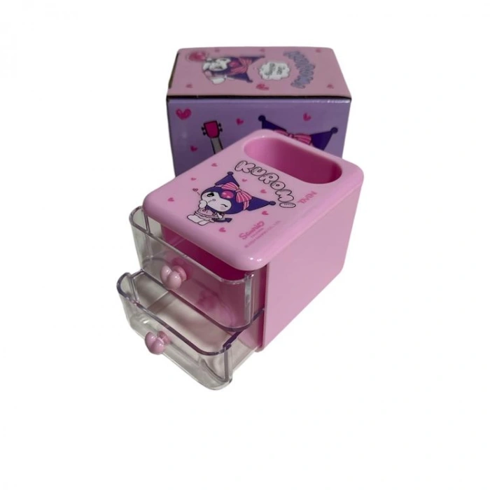 TMN 598298 KUROMİ İKİ ÇEKMECELİ MASA ÜSTÜ KALEMLİK