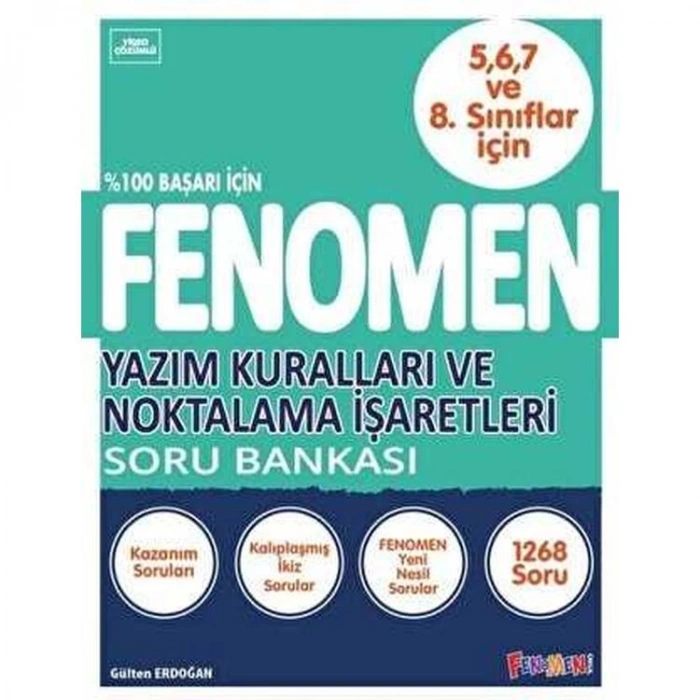 FENOMEN 8. SINIF YAZIM KURALLARI VE NOKTALAMA İŞARETLERİ  SORU BANKASI