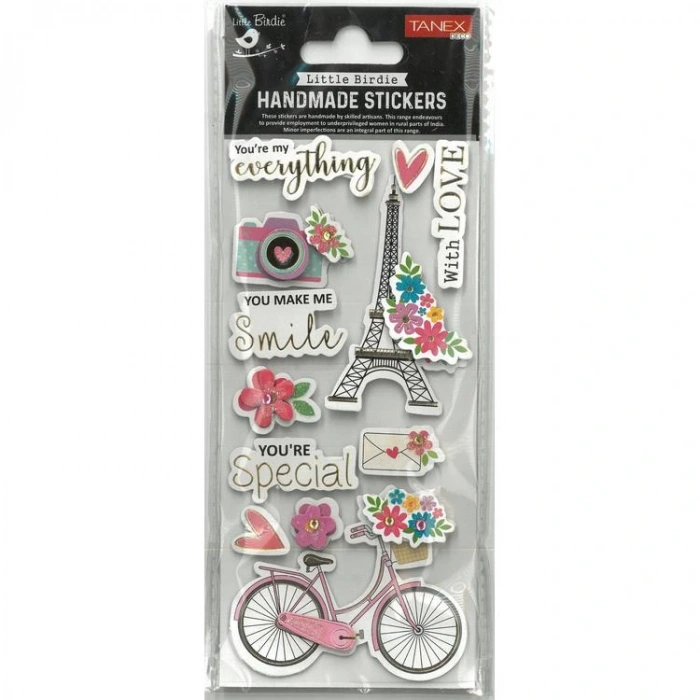 TANEX HANDMADE TNX-28003 DEKORATİF ETİKETLER - EYFEL KULESİ-2 SERİSİ STICKER - TEKLİ