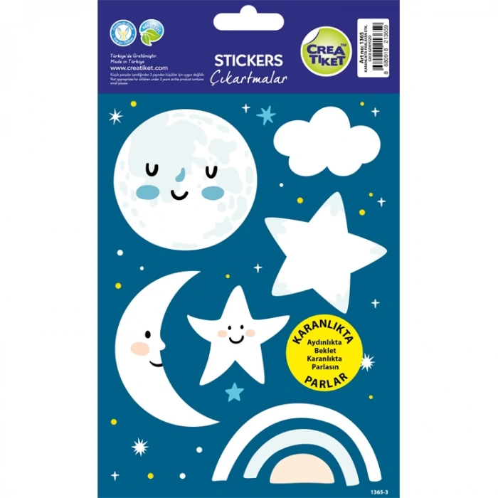 CREA KARANLIKTA PARLAYAN STICKER - GECE GÖKYÜZÜ 1365