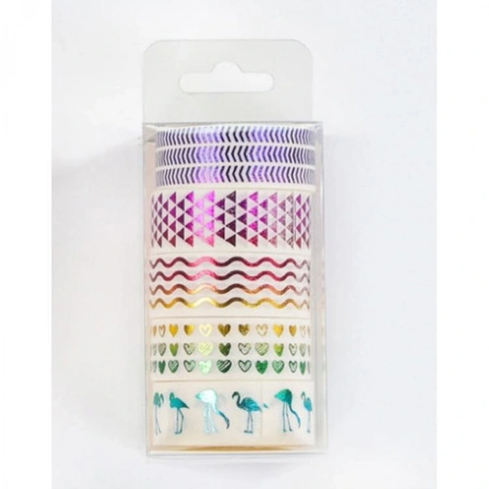 GIPTA K8916 METALLIC RENKLİ BANT SET 5LI KUTULU  - 1.5 MMX2M