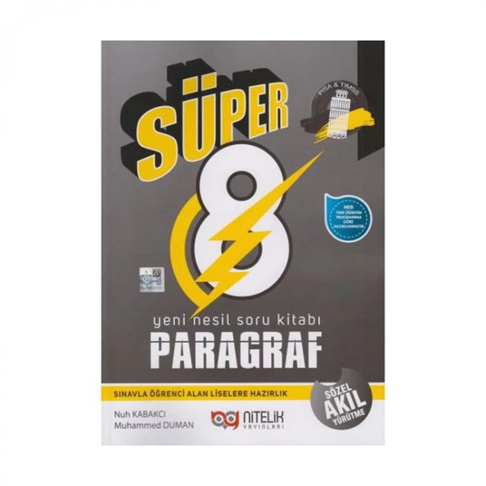NİTELİK 8. SINIF YENİ NESİL SÜPER PARAGRAF SORU KİTABI