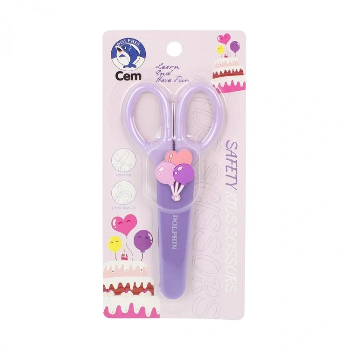 CEM DOLPHIN SCS-077 MASKOTLU KORUMALI ÇOCUK MAKASI - TEKLİ