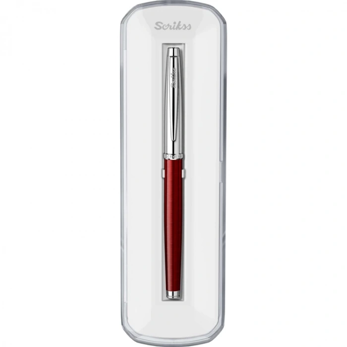 SCRIKSS 800 ROLLER KALEM BORDO YARI KROM KRİSTAL KUTU