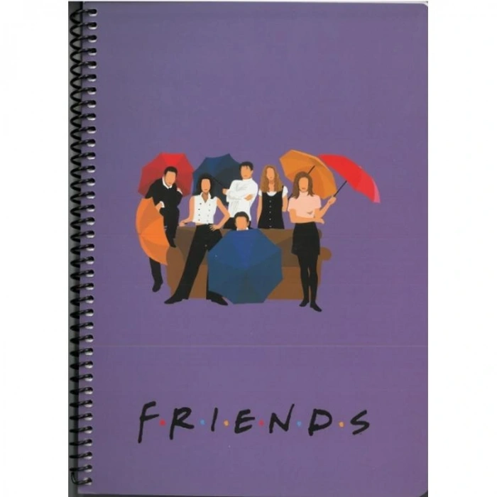 MABBELS 388159 FRIENDS17x24 SPİRALLİ KARTON KAPAK KARELİ DEFTER