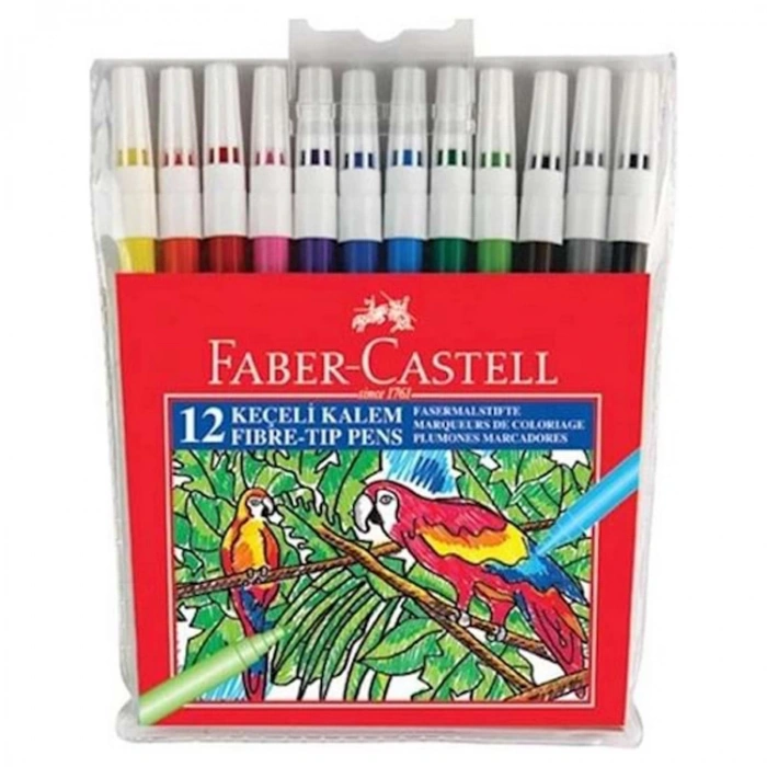FABER CASTELL YIKANABİLİR KEÇELİ KALEM12LI