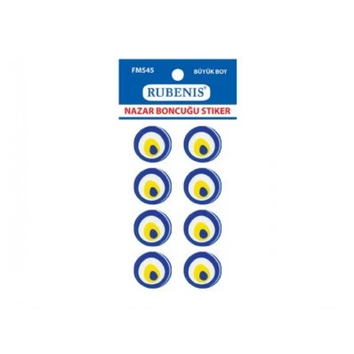 RUBENİS BÜYÜK BOY NAZAR BONCUĞU FİGÜRLÜ STİCKER