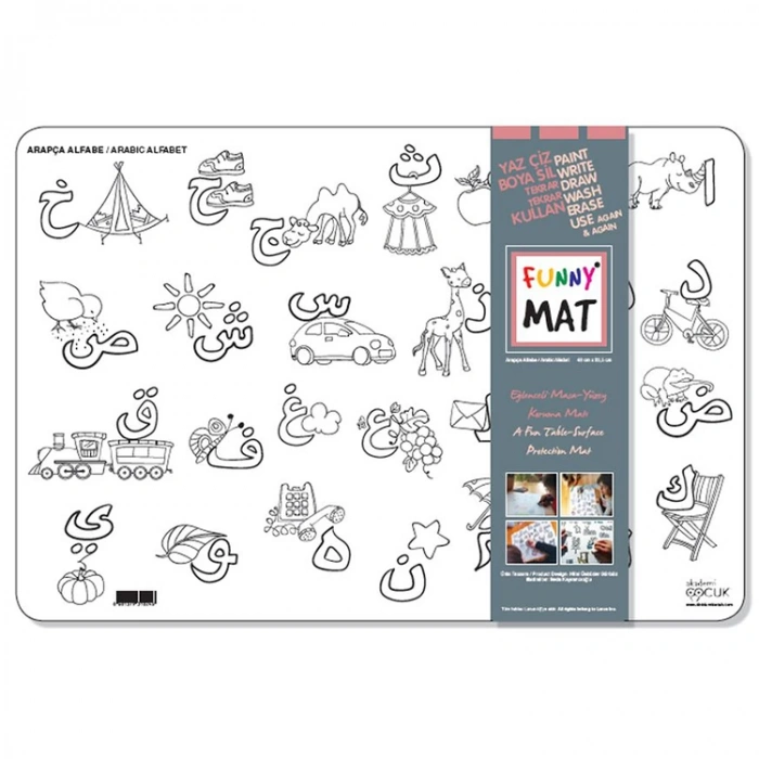 AKADEMİ ÇOCUK - FUNNY MAT -ARAPÇA ALFABE 48x33,5cm