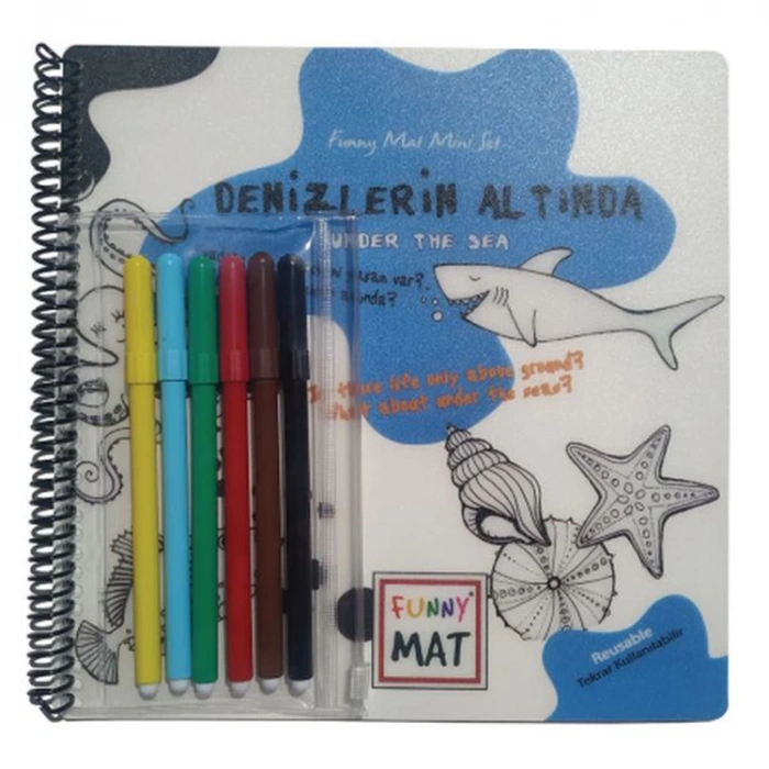 AKADEMİ ÇOCUK - FUNNY MAT - MİNİ SET (AKTİVİTE SETİ) DENİZLERİN ALTINDA 23x23cm