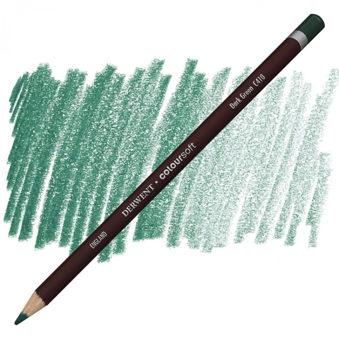 DERWENT COLOURSOFT - YUMUŞAK KURUBOYA KALEMİ- DARK GREEN C410