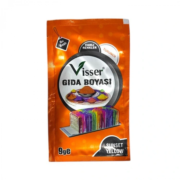 VİSSER GIDA BOYASI TOZ 9GR. TURUNCU