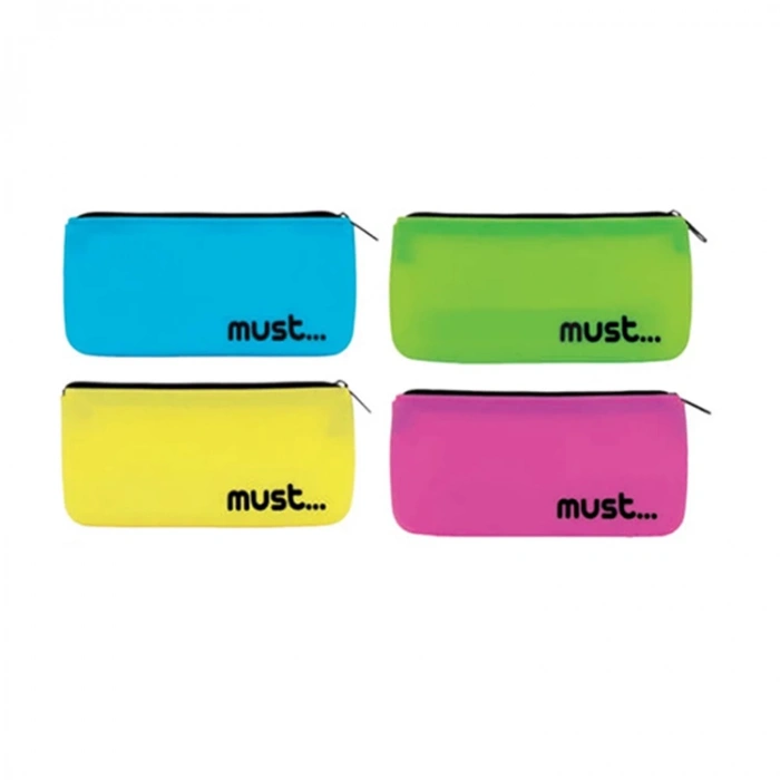 MUST SİLİKON KALEM ÇANTASI FLO DÜZ 4 FARKLI RENK