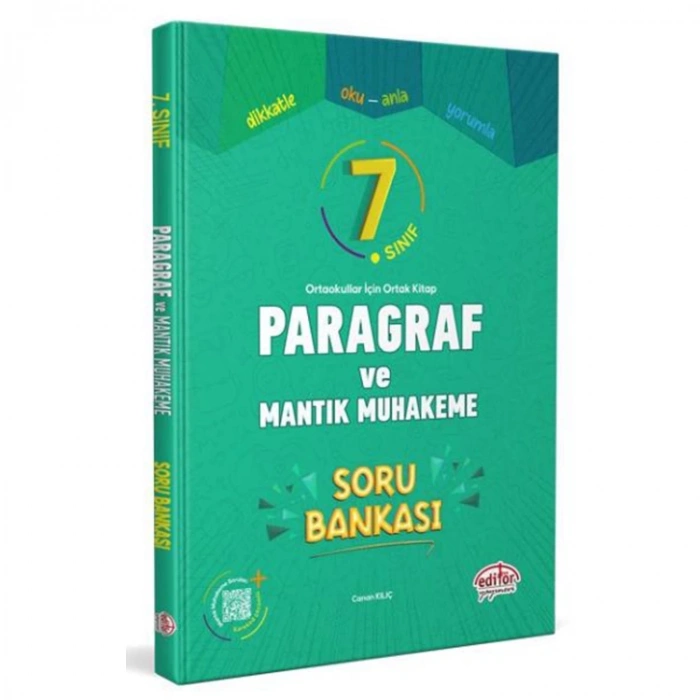 EDİTÖR 7. SINIF PARAGRAF VE MANTIK MUHAKEME SORU BANKASI