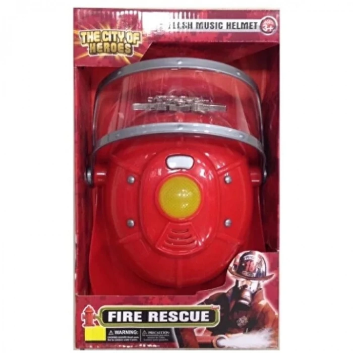 MEGA F004  İTFAİYE KASKI PİLLİ, SESLİ VE IŞIKLI - THE CITY OF HERDES FIRE RESCURE F004 -