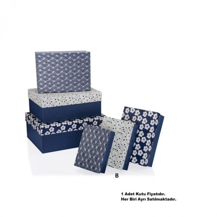 GIPTA KIO DİKDÖRTGEN HEDİYE KUTUSU BX7587 B 140x200x80mm - TEKLİ