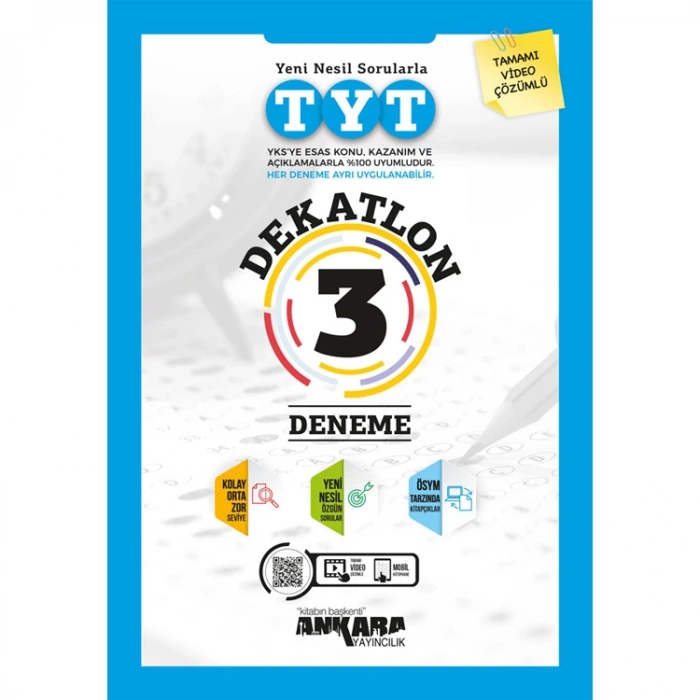 ANKARA YAY.TYT DEKATLON 3 ÖZGÜN DENEME