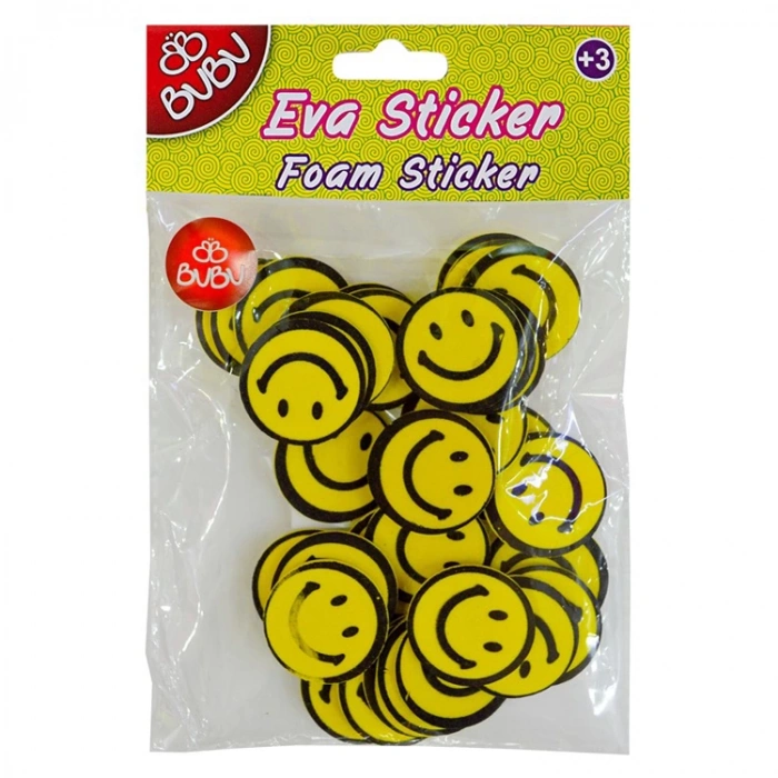BU-BU EVA STICKER GÜLEN YÜZ ORTA BUBU-STS030