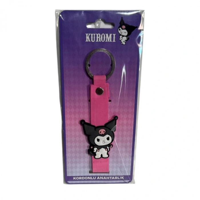 KUROMI 308 30 01 KORDONLU SİLİKON ANAHTARLIK - TEKLİ