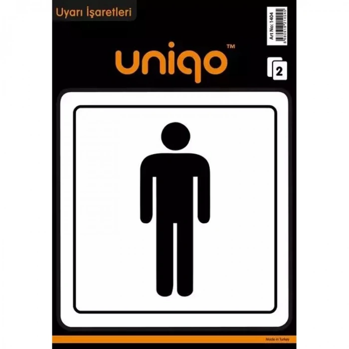 CREA UNIQO UYARI ETİKETİ - ERKEK WC FİGÜRÜ 2Lİ  1404