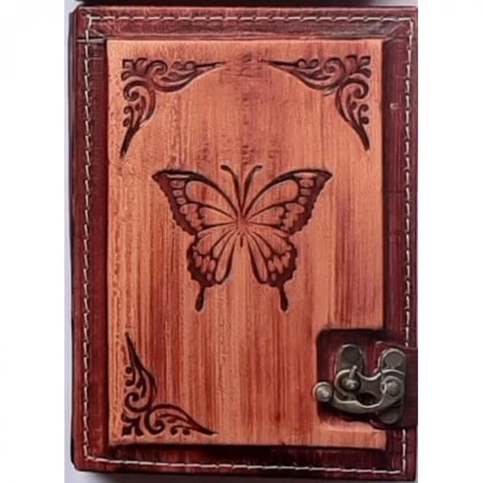 DEFFTER  64229-8 13.5x18.5 KRAFTON DERİ KAPLI KRAFT ÇİZGİSİZ DEFTER  ( M )