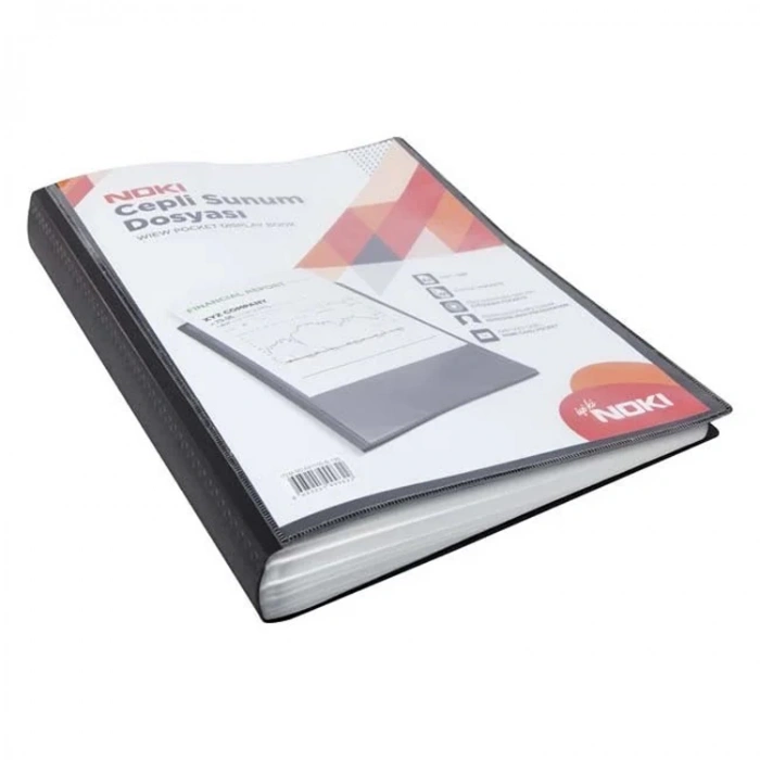 NOKI SUNUM DOSYASI CEPLİ 60LI SİYAH