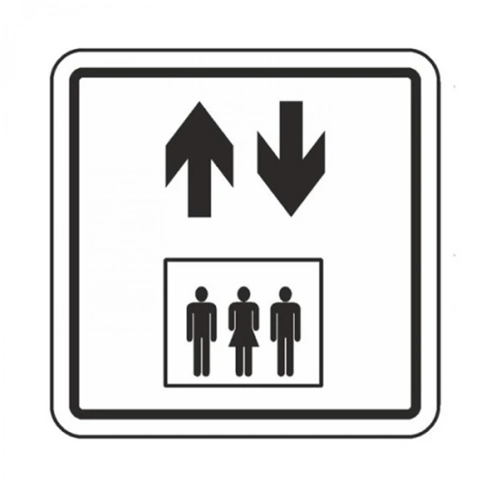 EKSTRAFİX 219 YÖNLENDİRME/UYARI LEVHASI 12x12cm ASANSÖR