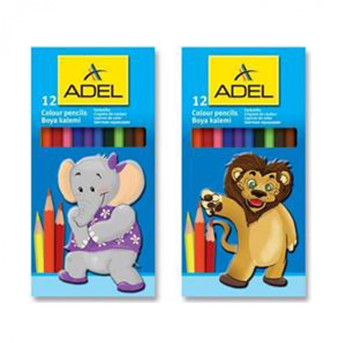 ADEL KURU BOYA KALEMİ TAM BOY 12 RENK