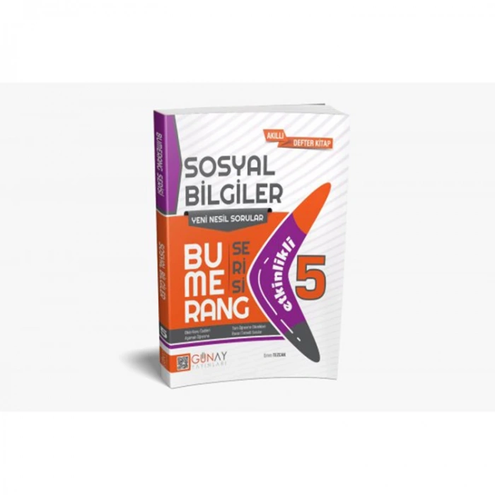 GÜNAY 5. SINIF BUMERANG ETKİNLİKLİ SOSYAL BİLGİLER  AKILLI DEFTER KİTAP SORU BANKASI