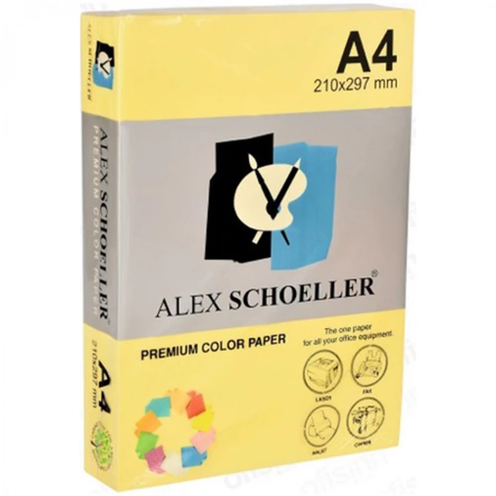 ALEX SCHOELLER A4  FOTOKOPİ KAĞIDI 250Lİ AÇIK SARI ALX-515