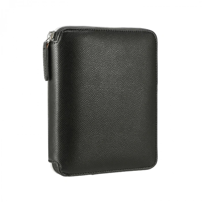 VICTORIAS JOURNALS 0292 KUTULU ZIPPER FOLDER SİYAH 10.5X14.8cm  80YP. ÇİZGİLİ DEFTER