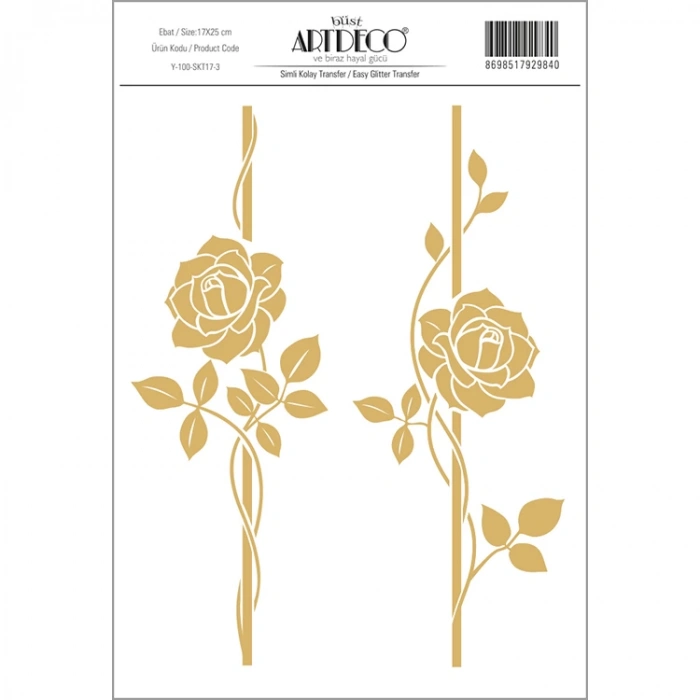 ARTDECO SİMLİ KOLAY TRANSFER 17X25CM DESEN NO:3