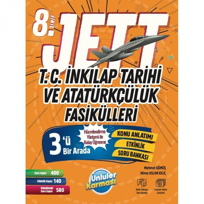 ÜNLÜLER KARMASI 8. SINIF JETT T.C İNKILAP TARİHİ VE ATATÜRKÇÜLÜK FASİKÜLLERİ