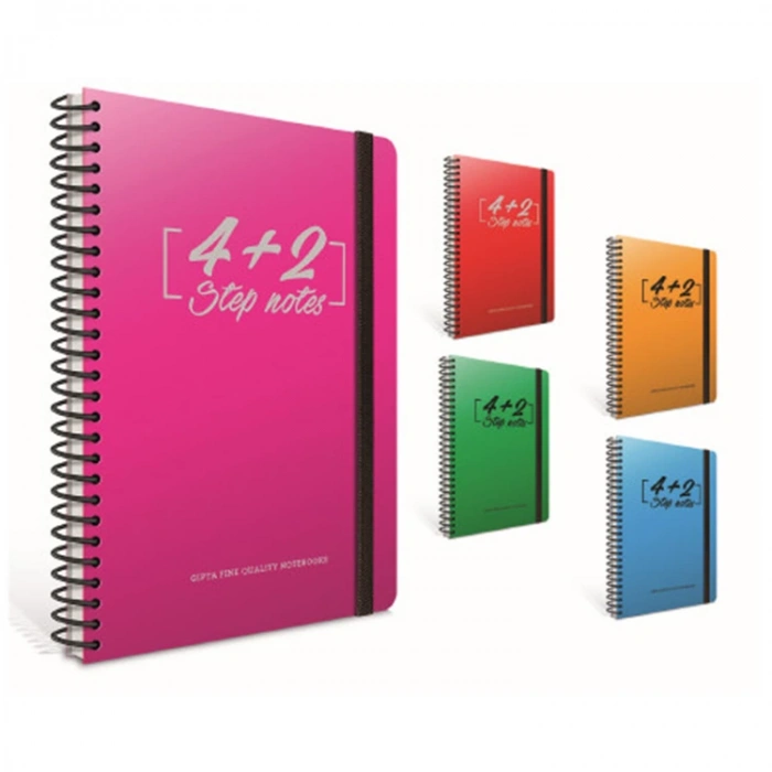 GIPTA STEP PLASTİK SPİRALLİ  4+2 17x24 SEPERATÖRLÜ 150YP. DEFTER