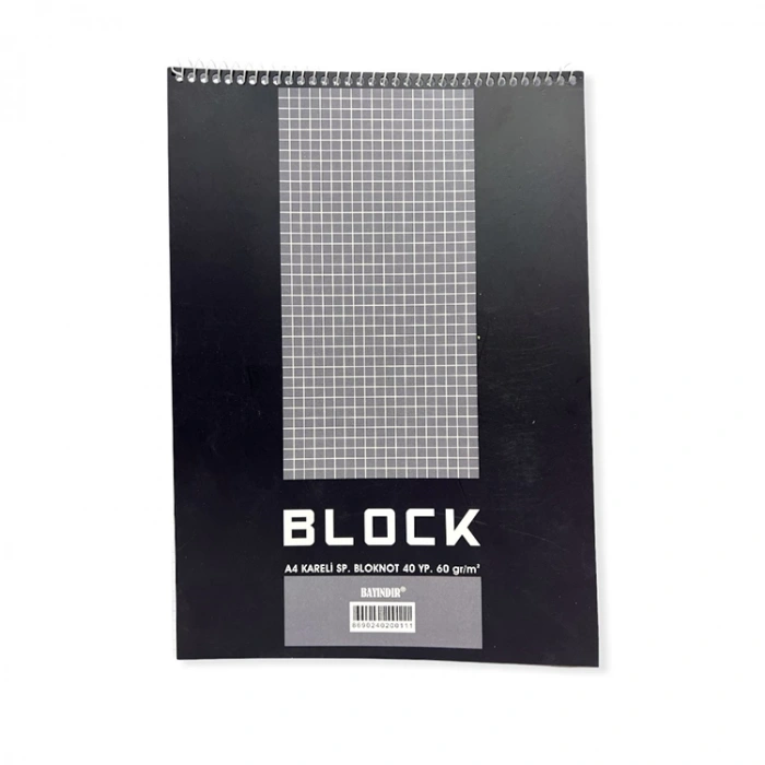 BAYINDIR A4 SPIRLLI BLOKNOT 40YP KARE