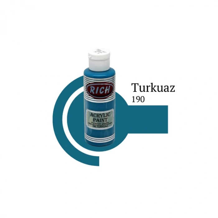 RİCH AKR-120-190 AKRİLİK BOYA 120 CC TURKUAZ