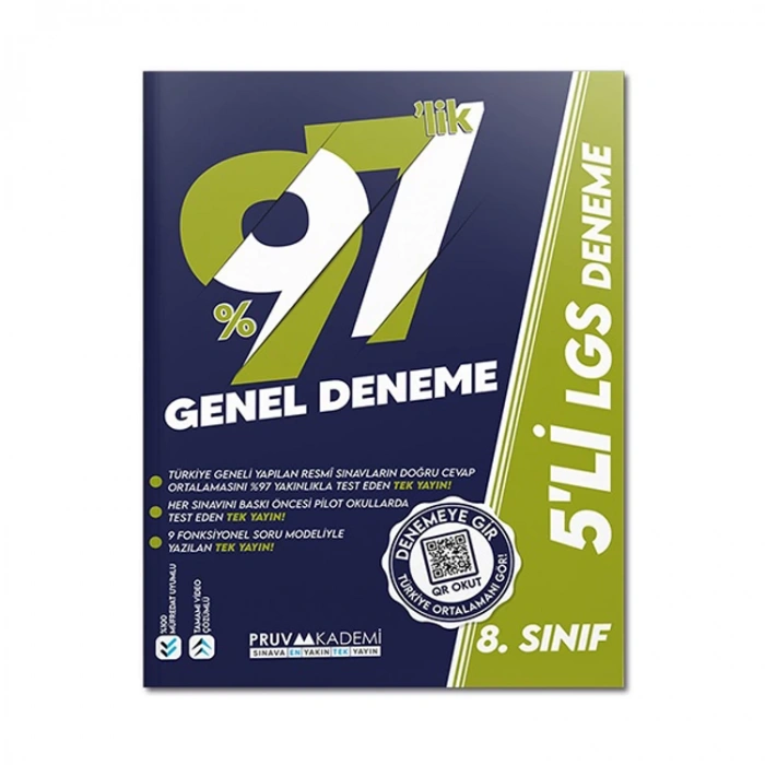 PRUVA AKADEMİ 8.SINIF 5Lİ GENEL DENEME